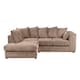 image 1 of Rivoli L Shape Corner Sofa in Jumbo Cord - Left Hand Facing Chaise N/A | Coffee