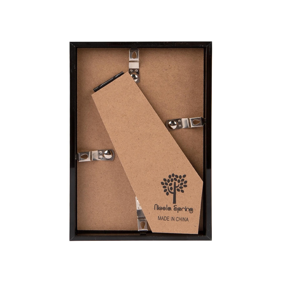 image 1 of Nicola Spring 5 x 7" Deep Photo Frame - Black - 3D Deep Box Picture Frame Portrait Display Case (20 x 15cm)