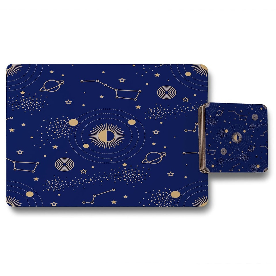 image 1 of magic night sky map (Placemat & Coaster Set)