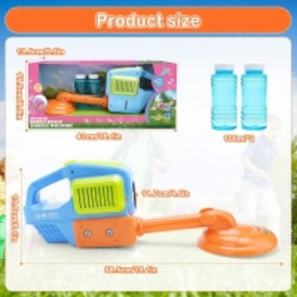 image 1 of Bubble Maker Bubble Machine Gun with LED Lights - To 2 Bottles Bubble Solution - Outdoor Toy for Kids 3+
Brand