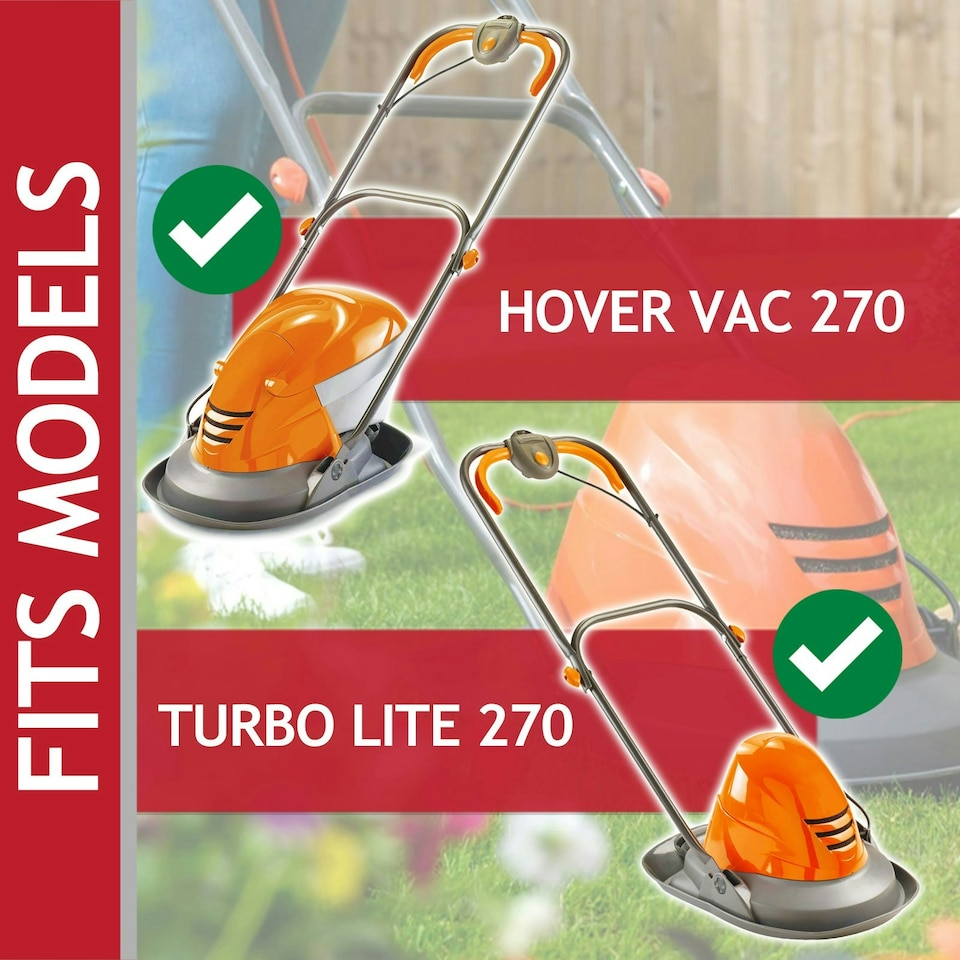 image 1 of SPARES2GO Metal Blade compatible with Flymo Hover Vac Turbo Lite 270 Lawnmower (27cm)