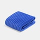 image 1 of OHS Faux Fur Ribbed Fleece Throw Over Bed Blanket Winter Warm Supersoft - 125 x 150cm | Blue | Cobalt Blue