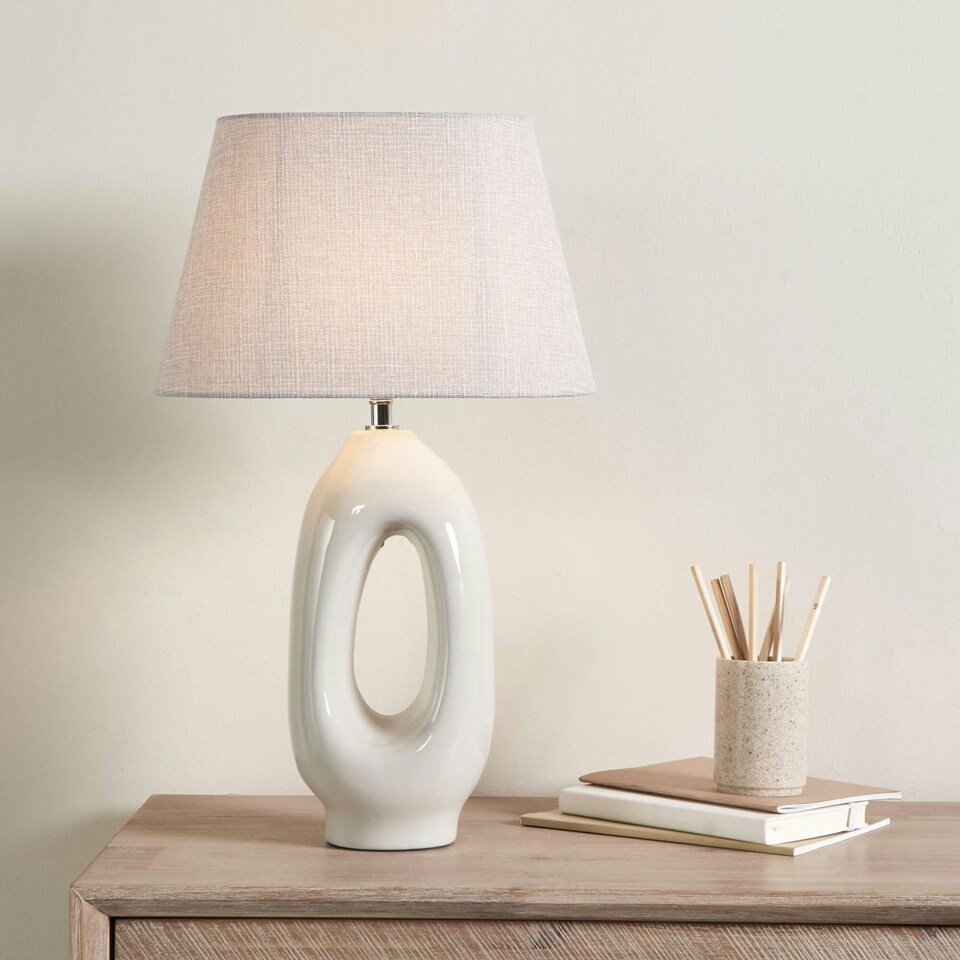 image 1 of Aoife Cream Ceramic Table Lamp