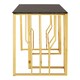 image 2 of Interiors by Premier Contemporary Hexagonal Console Table, Versatile And Robust Hallway Table, Sturdy Modern Console Table Gold