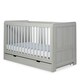 image 1 of Pembrey Cot Bed, Under Drawer & Premium Sprung Mattress - Convertible, Adjustable Mattress Base, Birth to 4 Years (Ash Grey)