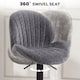 image 5 of HOMCOM Modern Bar Stools Set of 2, Swivel Counter Height Barstools | Grey | Grey | Adjustable height bar stool