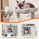 image 4 of Yaheetech 92 cm Cat Tower with Double Condos Light Grey