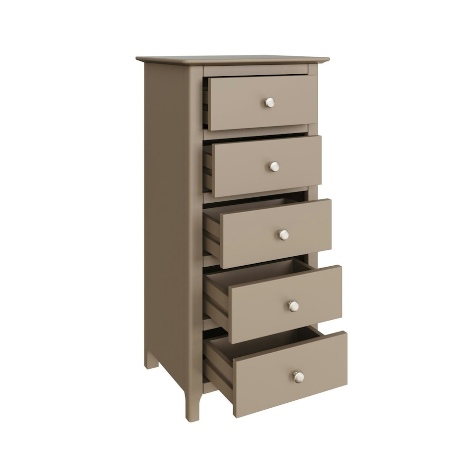 image 1 of Palma 5 Drawer Chest of Drawers Putty