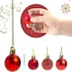 image 3 of Red Baubles - 3cm, 24 Pieces Set, PVC
