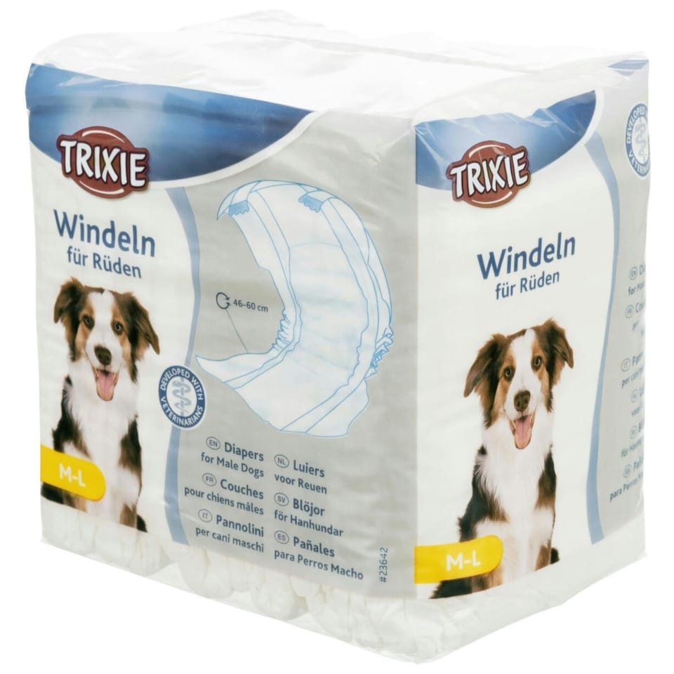 image 1 of Trixie Disposable Male Dog Diapers - M-L
