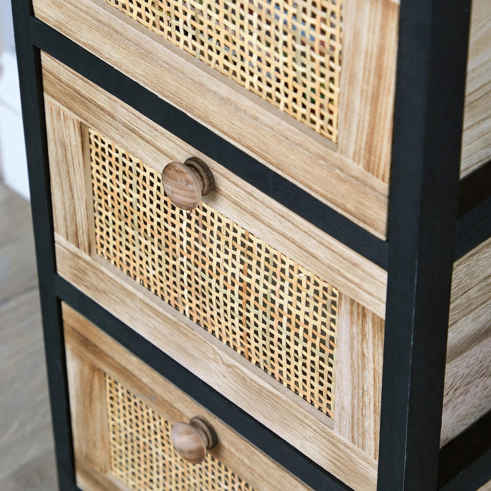 image 1 of Solid Wooden Storage Chest Of Drawers Organiser Rustic Fully Assembled | Multi