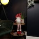 image 3 of 53cm Stripey Red Plush Sitting Christmas Boy Gonk with Dangly Legs and Mushroom Hat