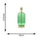 image 2 of ValueLights Leigh Forest Green Glass and Gold Detail Table Lamp Base