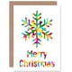 image 1 of Xmas Trippy Snowflake Christmas Card