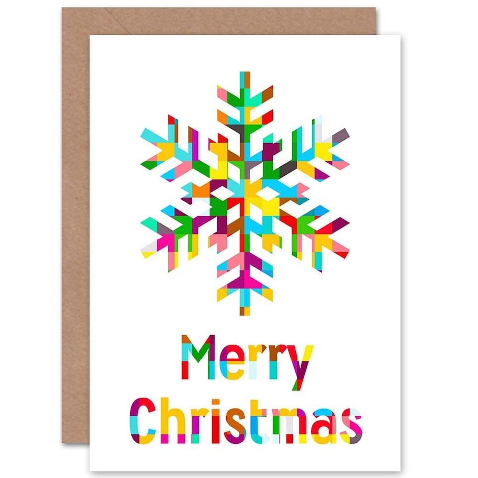 image 1 of Xmas Trippy Snowflake Christmas Card