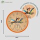 image 3 of Marco Paul 30cm Multicoloured Bird Design Clock and Thermometer Multi