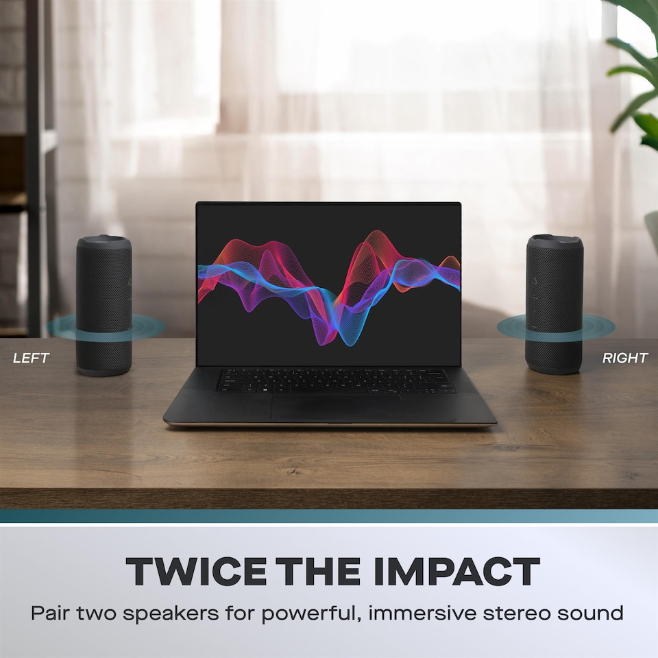 image 1 of Daewoo Boom Beat Splash 30W IPX7 Wireless Bluetooth Speaker Black