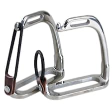 Korsteel Stainless Steel Peacock Stirrup Irons - Silver - 3.5in