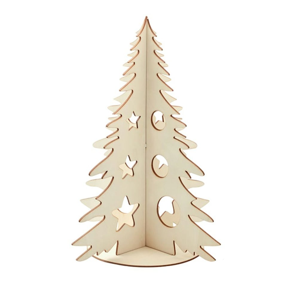 image 1 of MidOcean Tree And Paint Wooden Christmas Tree - Wood - One Size Brown
