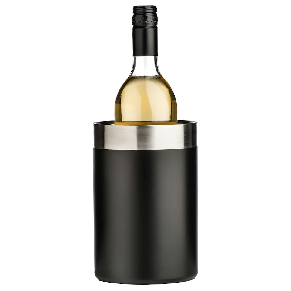 image 1 of Black Enamel Bottle Cooler