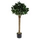 image 1 of Artificial 120cm Deluxe Luxury Artificial Bay Leaf Laurel Tree Topiary Ball - 4ft Tall | Green | 4ft