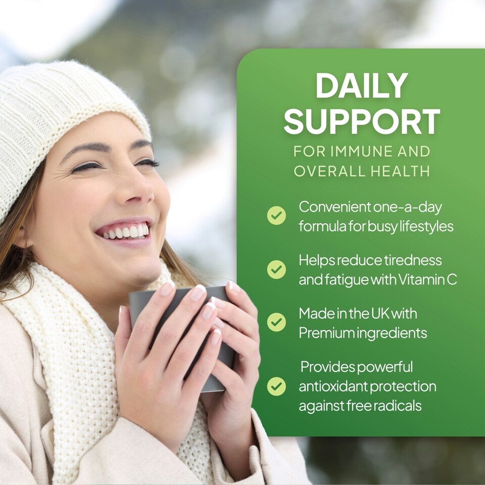 image 1 of Immunity Support with Vitamin C, Vitamin D & Zinc - 60 Capsules