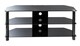 image 1 of Essentials TV-Stand with 3 Shelves Black/Glass ESS1200/3-BLK | Black | Black | One Size | 249
