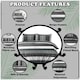 image 2 of VELVETIO Francis Stripe Complete Duvet Cover Set with Fitted Sheet Soft Polycotton Bedding Sets Grey | Single
