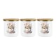 image 1 of Teacup Bunny Tea, Coffee & Sugar Large Kitchen Canisters - Set of 3