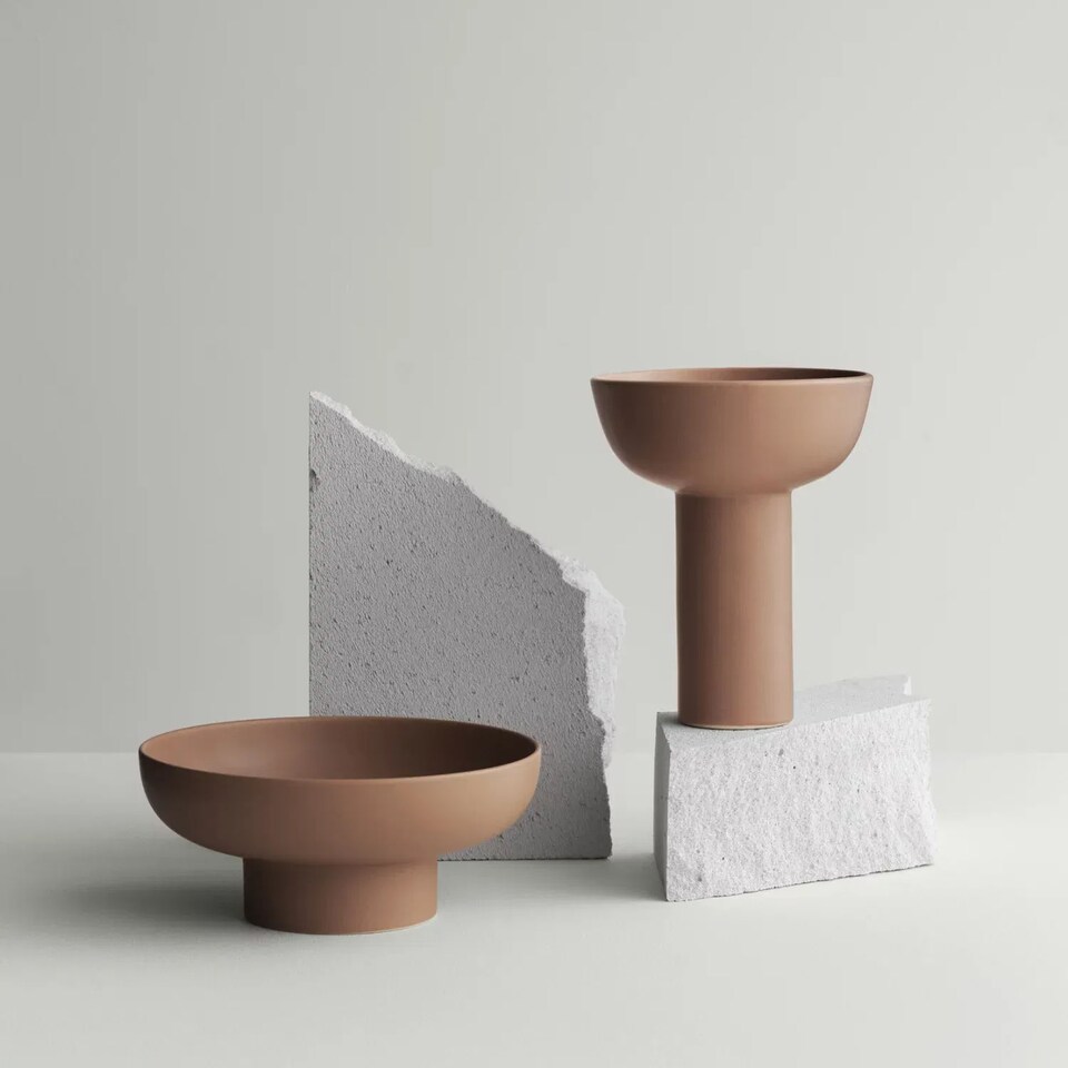 image 1 of Blomus Miyabi Stoneware Vase L - Terracotta