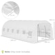 image 10 of Outsunny 6x3x2m Greenhouse Replacement Cover for Tunnel Greenhouse