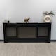 image 8 of Stylish MDF Black Horizontal Design Radiator Cover - Adjustable