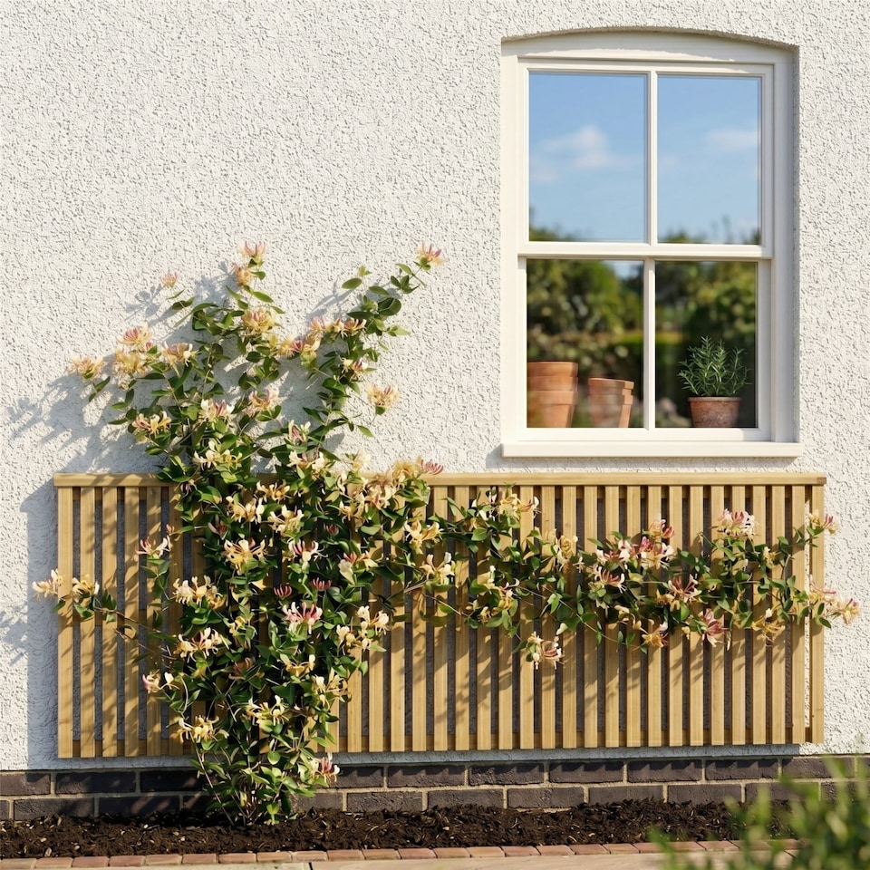 image 1 of Premier Tuscany Wooden  W:6ft x H:1.5ft Trellis Fence Panel Topper Screen (Pack of 5)