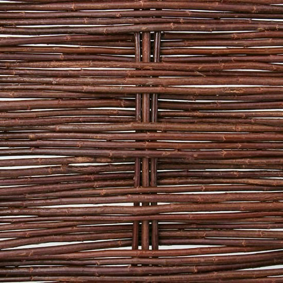 image 1 of Primrose Willow Hurdle Fence Panel Framed Handwoven 6ft x 6ft