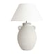 image 4 of ValueLights Daphne Stoneware Ceramic Vase Table Lamp Linen Taper Shade