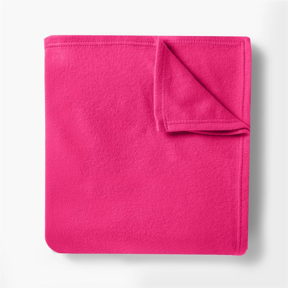 image 1 of OHS Soft Plush Polar Fleece Plain Throw Pink | Pink | Hot Pink - 200CMx240CM