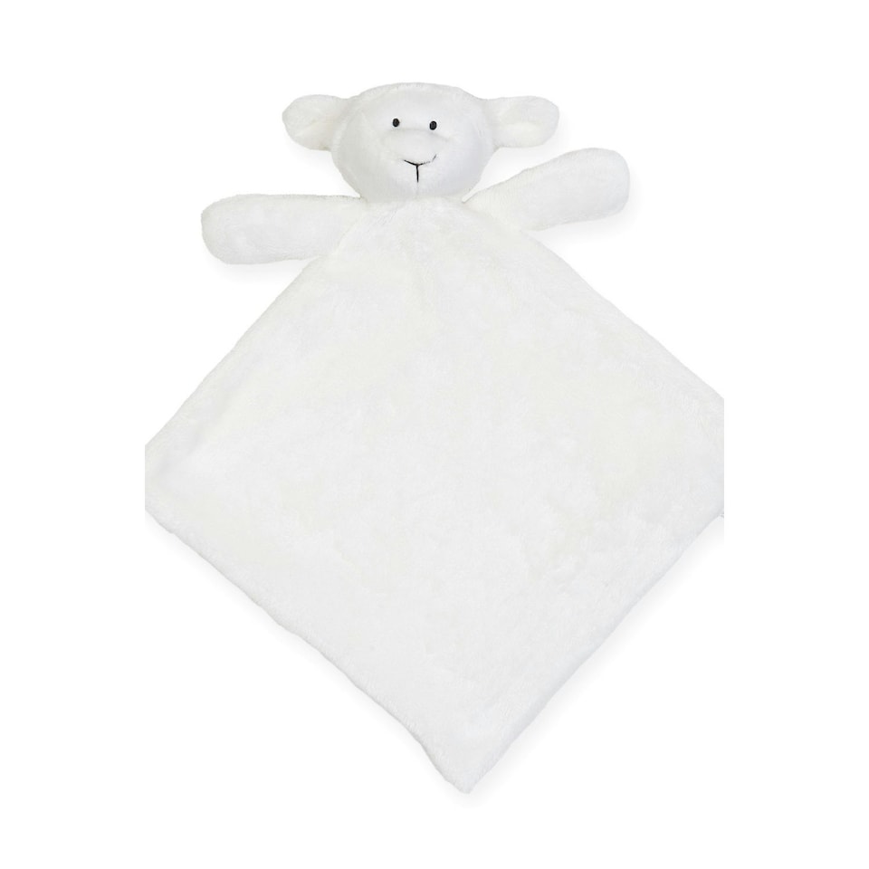image 1 of Mumbles Lamb Baby Blanket - Cream - 26cm x 26cm