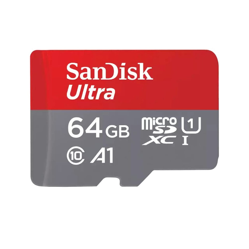 image 1 of SanDisk Ultra 64GB microSDXC Memory Card - Red