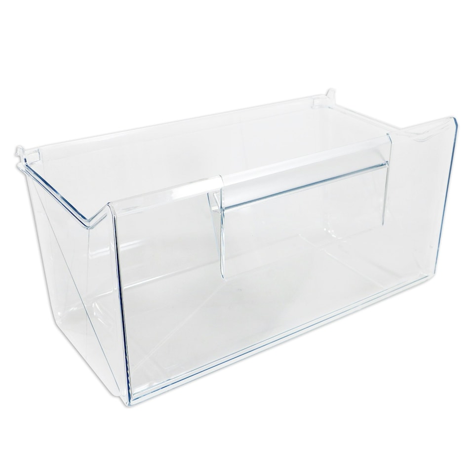 image 1 of SPARES2GO Bottom Drawer for Zanussi ZNFN ZNFR ZNHN ZNHR ZNLK ZNLN ZNLR ZNNN ZUNN Fridge Freezer Lower Container Box Clear