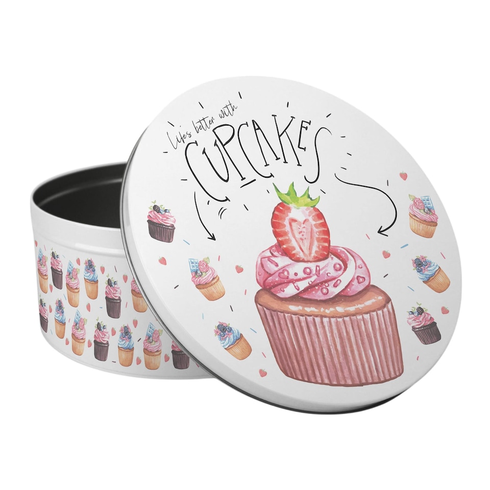 image 1 of Indulgent Cupcakes Round Cake Tin Set