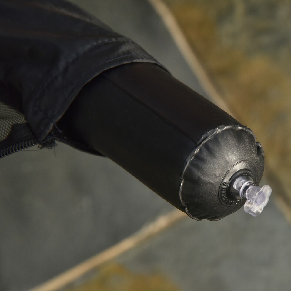 image 1 of Outsunny Outdoor Garden Umbrella Table Screen, 2.3 m Parasol Bug Mosquito Net Cover with Zipped Door, Patio Mosquito Netting Cover with Water Fillable Tube at Base, Black