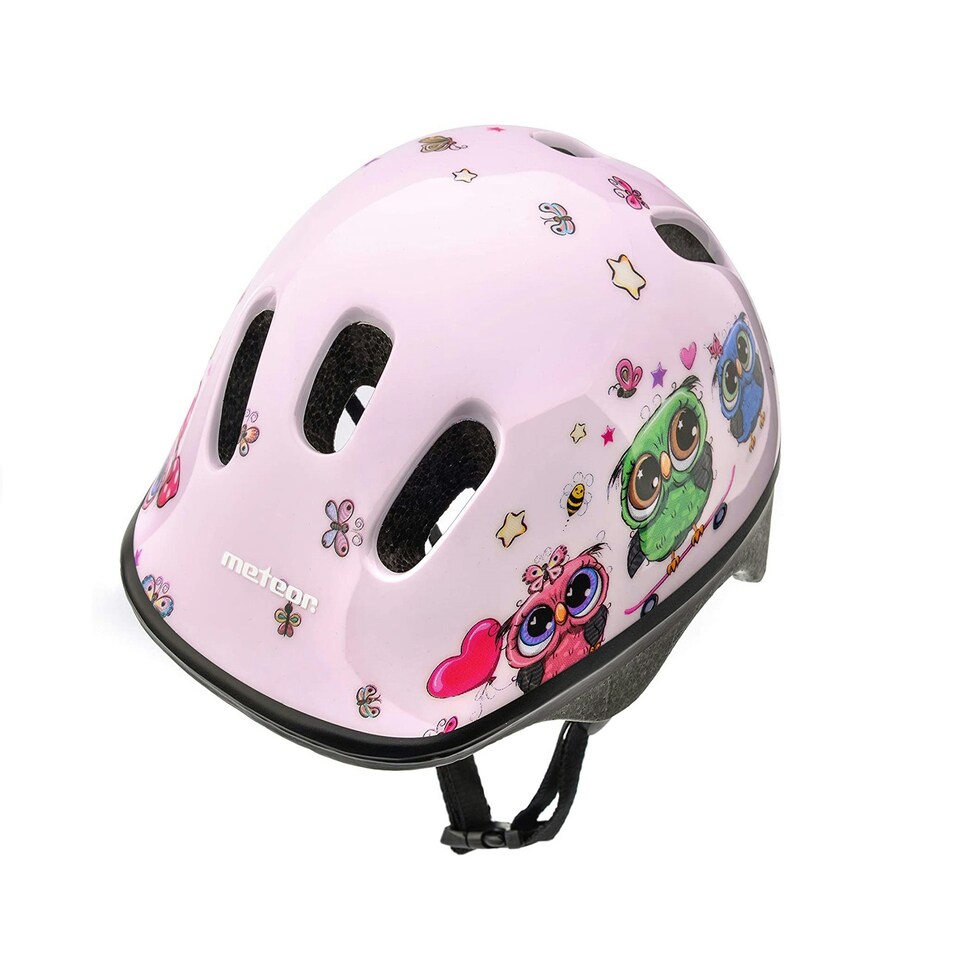 image 1 of Helmet for Kids Toddlers – Lightweight Adjustable Bike Helmet for Boys & Girls – Safety Crash Protection for Cycling, Scooter, Skateboard – KS06 Pink | Little Owl | S