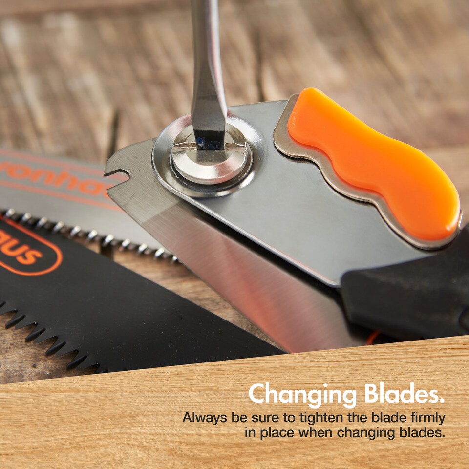 image 1 of VonHaus Folding Pruning Saw with 3 Blades