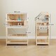 image 5 of PawHut Wooden Hamster Cage, 3 Tier Small Animal Cage with Detachable Lower Floor, Storage Shelf, Hut, Seesaw, Exercise Wheel, Ramps, Hamster Habitat for Dwarf, Gerbil, 80L x 53W x 117H cm, Natural