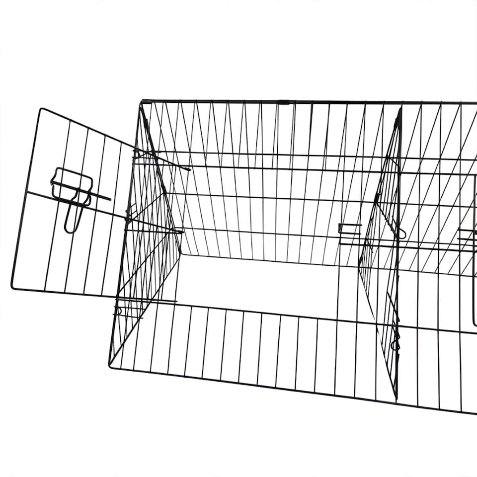 image 1 of HugglePets Triangle Metal Hutch - 4Ft Silver