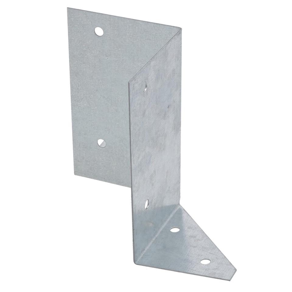 image 1 of Arris Rail Bracket Fence Post Support Galvanised 100mm Panel Repair 2PK