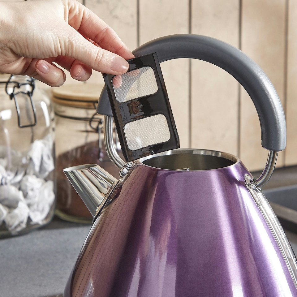 image 1 of Morphy Richards Accents Pyramid Kettle – Metallic Purple