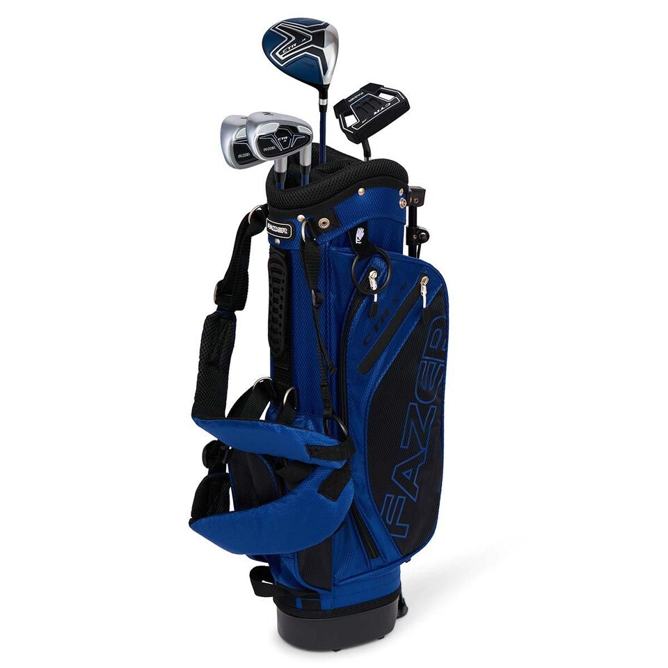 image 1 of Fazer Junior CTRX Age 6-8 4-Piece Golf Stand Bag Package Set - Blue