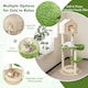 image 7 of COSTWAY Wooden 5-Layer Cat Tree 139 cm Cat Activity Center