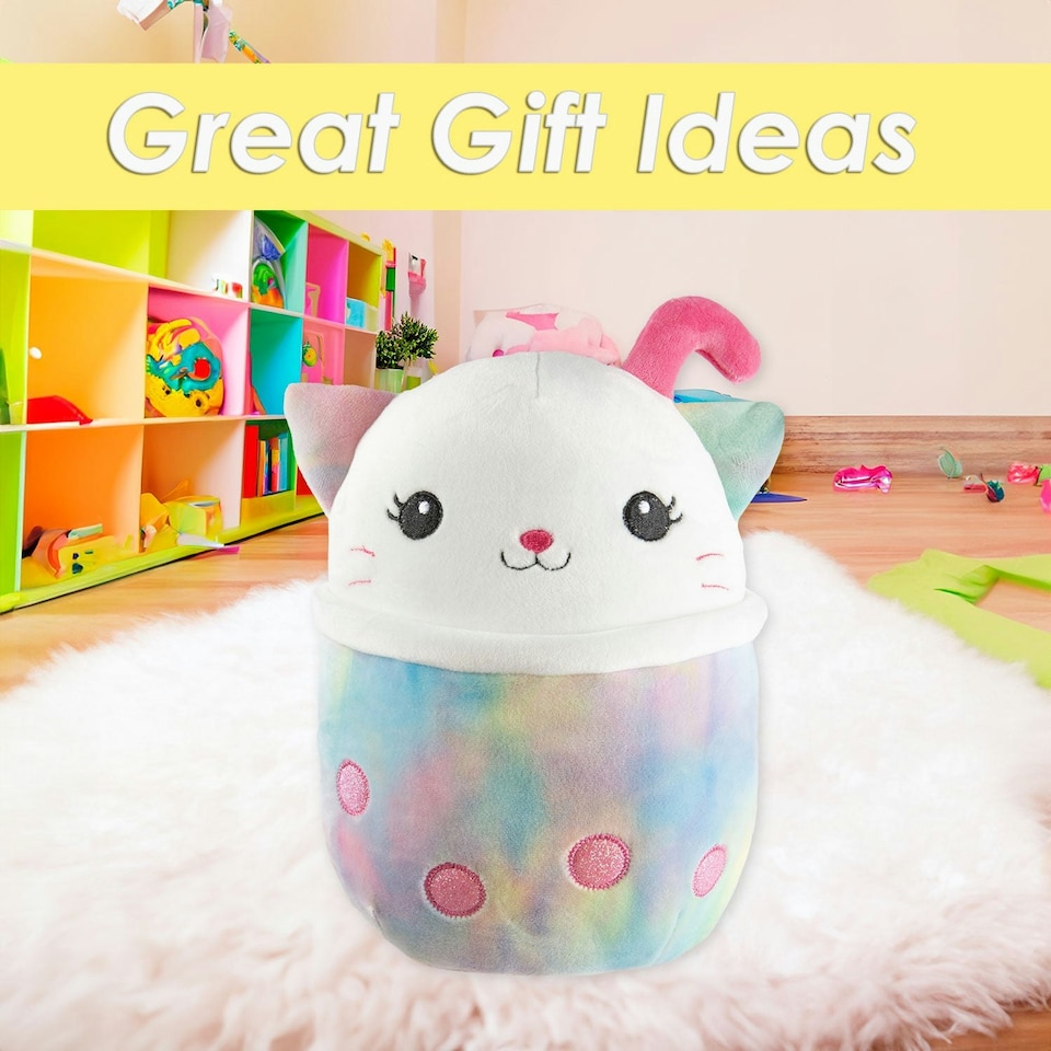 image 1 of Cat Soft Toy Food Themed Cute Plush Cuddly Soft Fluffy 18cm Multi-Coloured